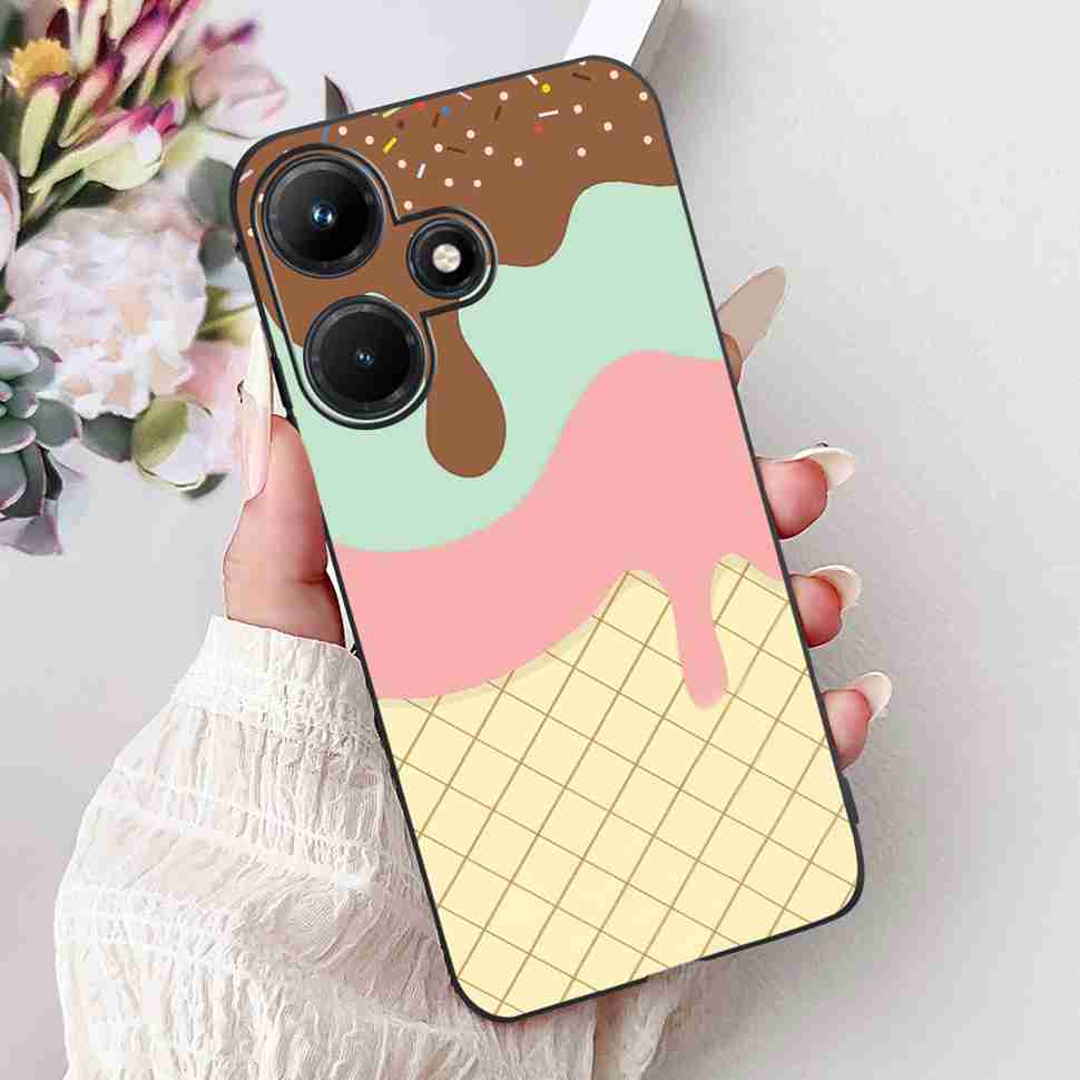 For Infinix Hot 30i 6.56" Case Tiger Luxury Flower Butterfly Silicone Soft Black Cover For Infinix Hot30i 30I X669C Phone Cases