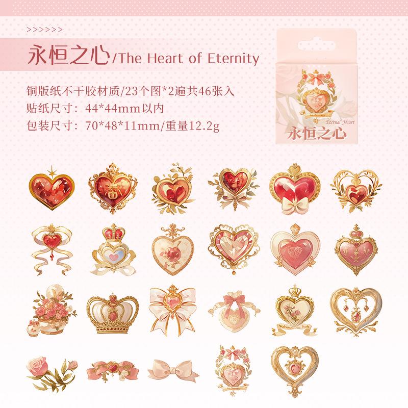 46 pcs Kawaii Cartoon Mini Stickers Creativity Decorative collage Adhesive Diy Diary Album Scrapbooking material