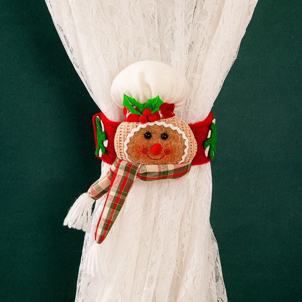 

Snowman Christmas Curtain Buckle Santa Claus Curtain Accessories Curtain Tieback Home