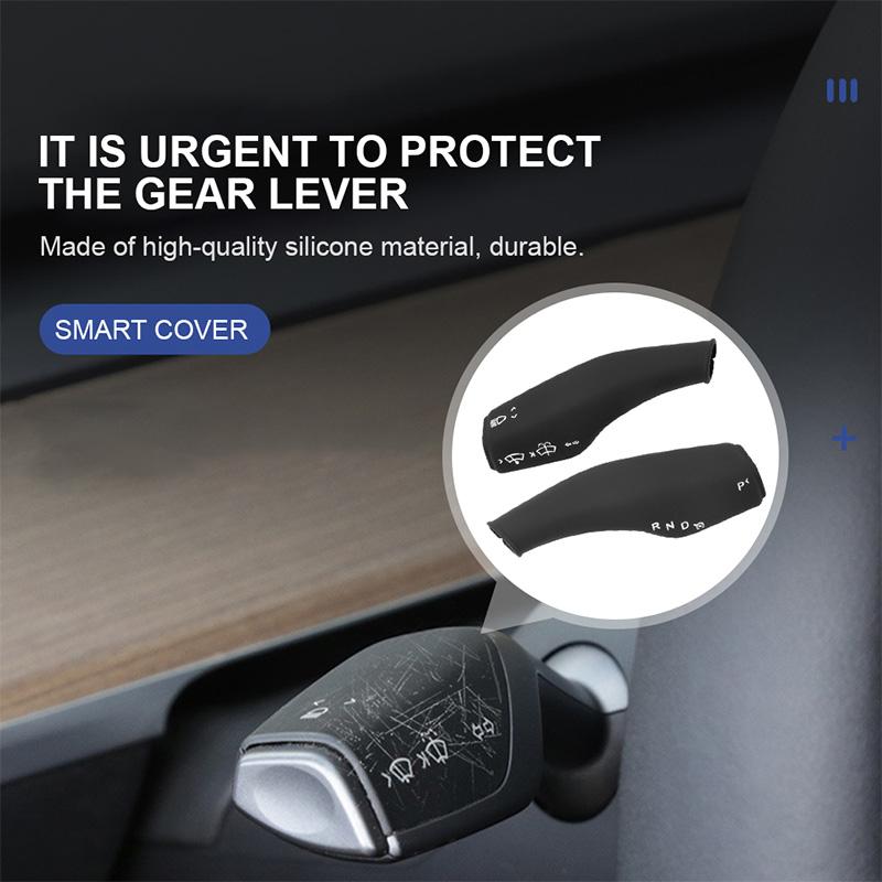 For Tesla Model 3 Model Y Interior Remodel Patch Model3Y 2021 2022 2023 Car Silicone Column Shift Protection Cover