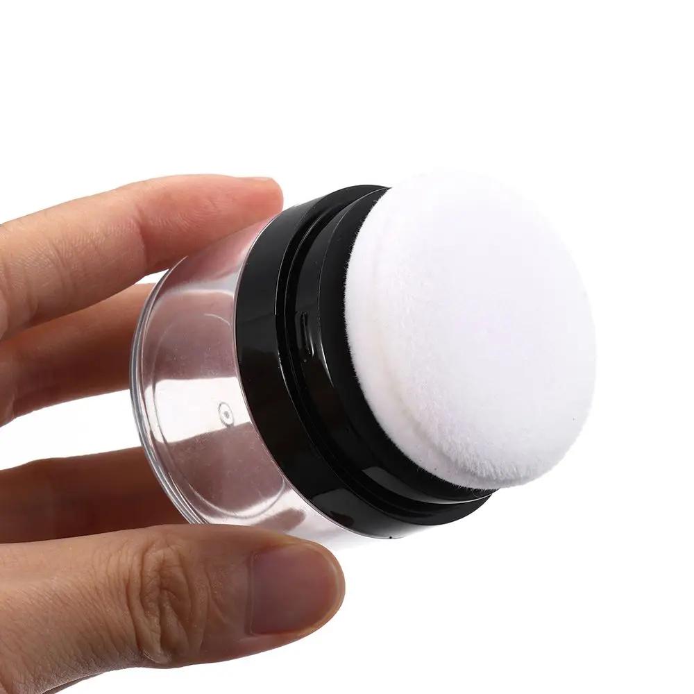 15g Loose Powder Box With Mirror Mushroom Sponge Puff Portable Powder Case Foundation Blusher Finishing Powder Jar Container