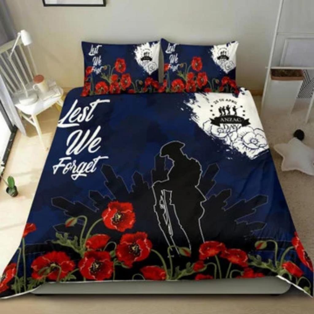 Quilt Cover Set Tmarc Tee Anzac Bedding Set - We Will Remember Them Bedroom Decor