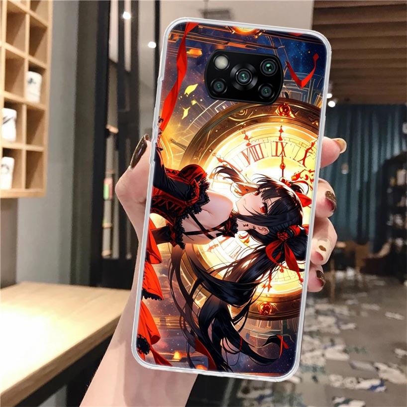 Date A Live Tokisaki Kurumi Soft Phone Case For Xiaomi Poco X3 X5 X6 X7 Pro X4 NFC F7 Ultra F6 F5 M6 M5S M4 M3 F4 Gt F3 Fundas C