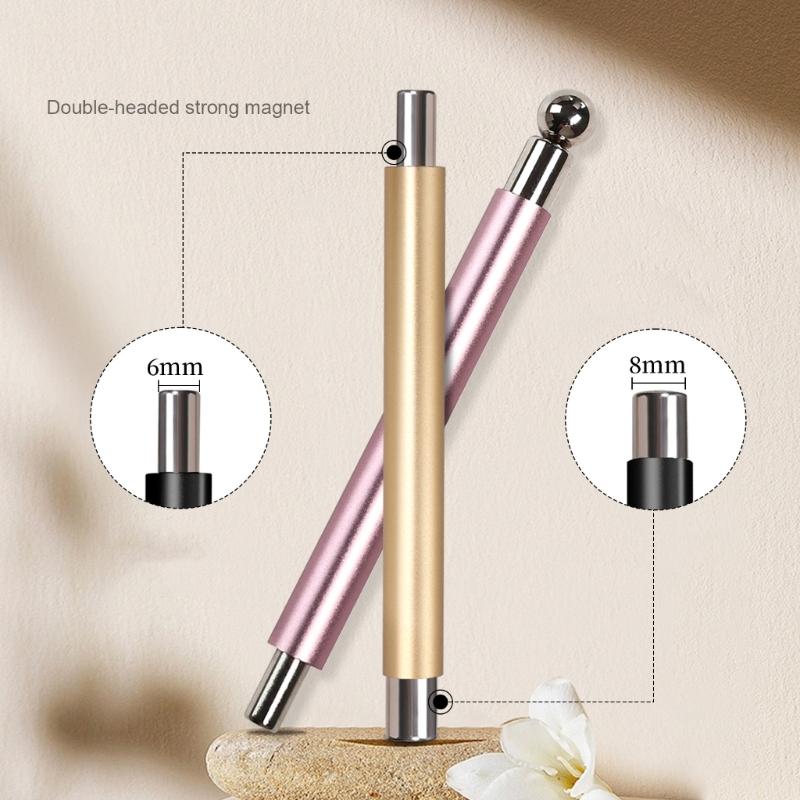 2-in-1 Magnetische Nägel Design-Stab Stabile Aluminiumkonstruktion Schnelle Textur Kompakt Für Kreativität Unterwegs