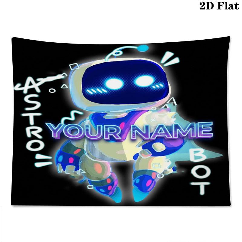 ASTRO BOT Custom Name Wall Tapestry Aesthetic Wall Hanging Printed Fabric Blanket Decorative Tapestries for Bedroom Living Room Home Decor