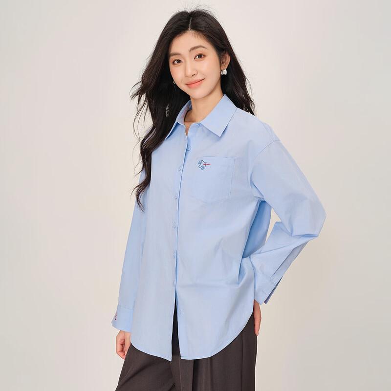 Inman Pure Cotton Embroidered Pocket Long-Sleeve Shirt XL