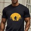 Vintage Sasquatch  Trout Fly Fishing Graphic Tee Funny Present For Mens Short Sleeve TShirts Oneck Top Tees