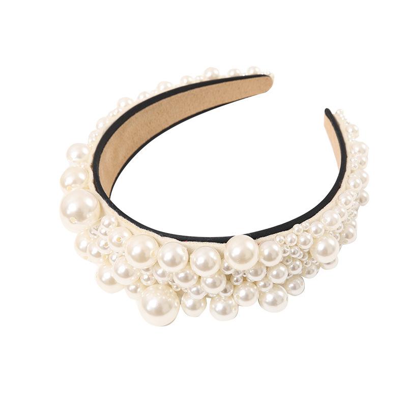 

Fashion headband simple headband versatile temperament pressure hair headgear women білий