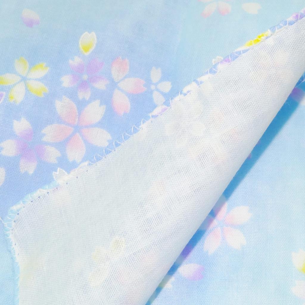 WKG Soft and Fluffy Gauze Tenugui Hand Set of Made In Japanese Blue Sakura Small Japanese Rabbit Owl (Tenugui Towels), 5, Japan, Senshu, Pattern,