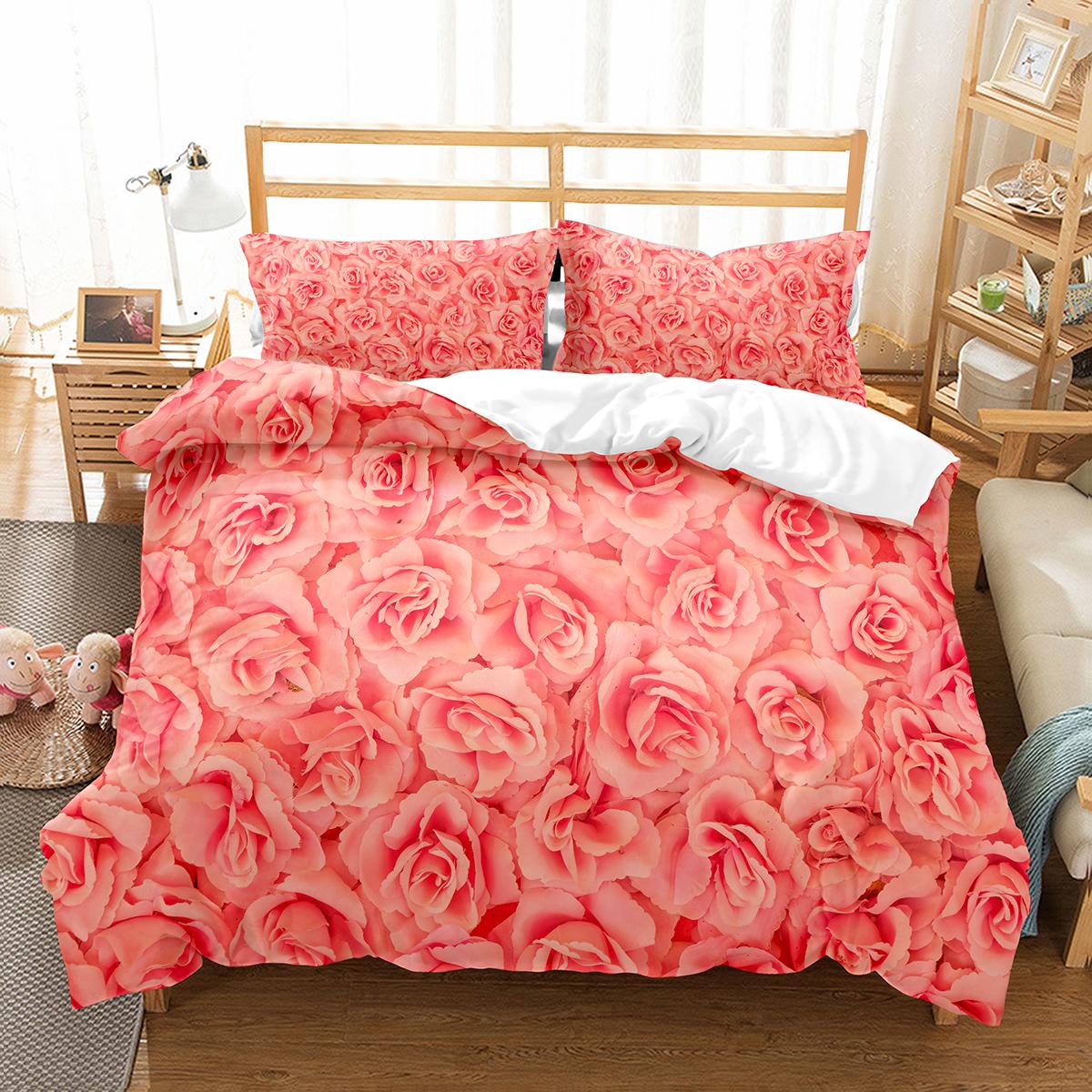 

Цветочный пододеяльник, комплект постельного белья, двуспальный, односпальный, размера «king-size», для детей, подростков, взрослых, комплект постельного белья, пододеяльник с наволочкой EU single(135x200cm)