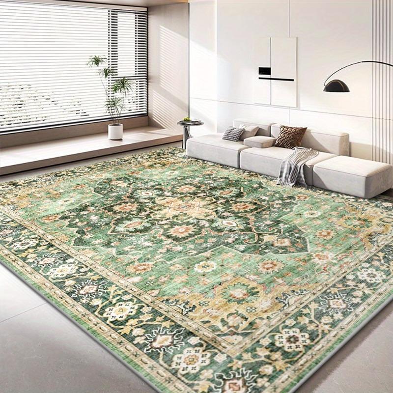 Light Luxury Bohemian Floral Carpet - Machine Washable, Suitable For Living Rooms, Bedrooms, Offices - Home Decoration