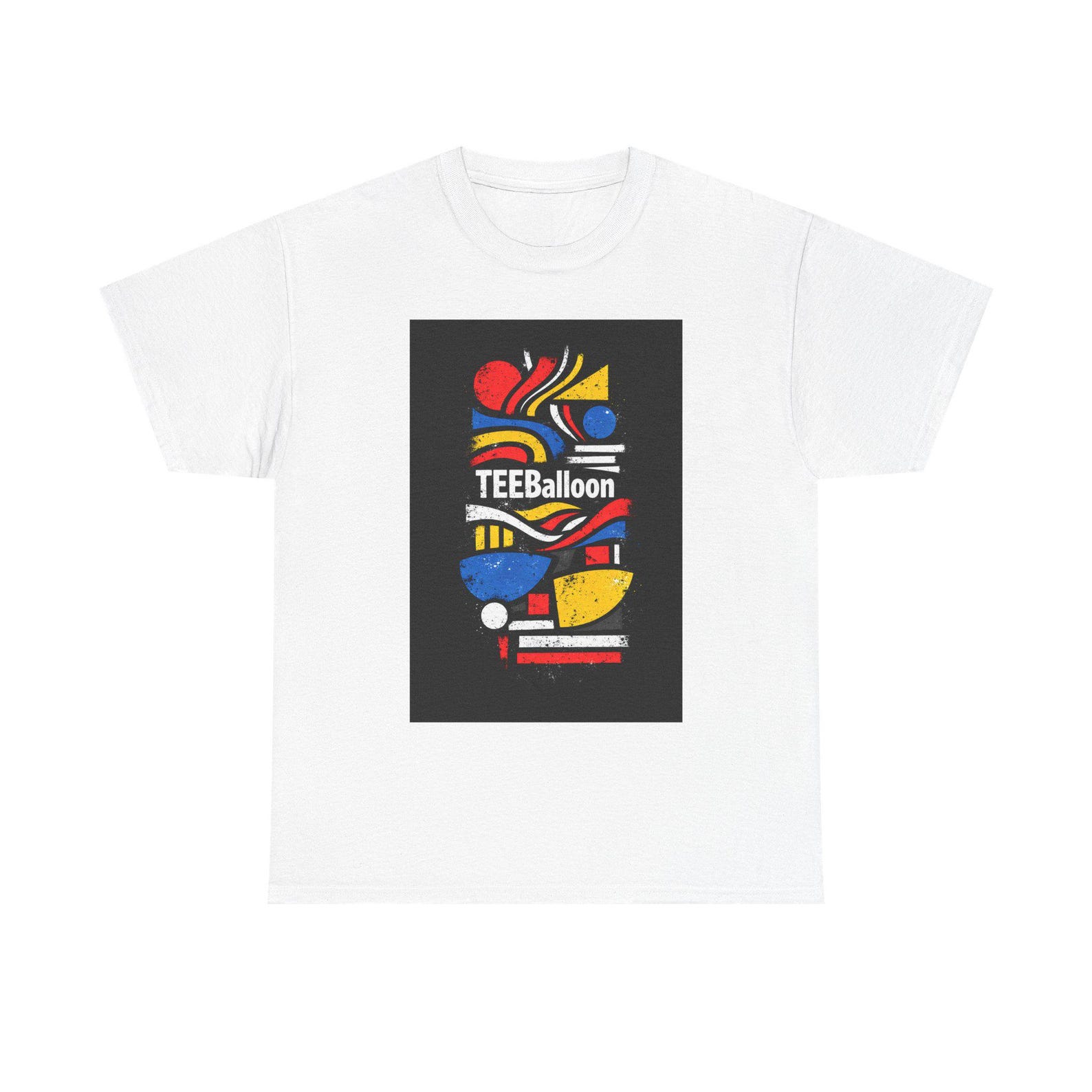 Abstract Color Block Artwork T-Shirt | Geometric Pop Art Tee S