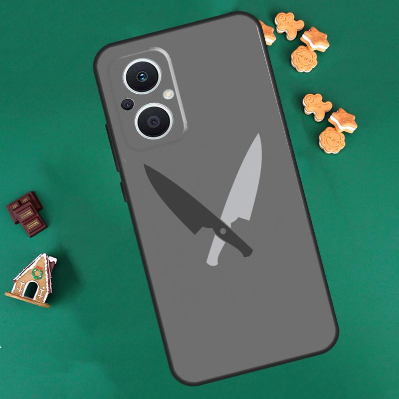 Love Baking Chef Knife Case For OPPO Reno 13 12 11 14 F 10 Pro 8T 8 7 Lite Cover For OPPO Find X8 X6 X5 X9 Pro Coque