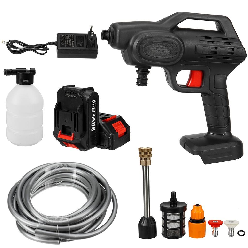 98VF Cordless Water Jet High Pressure Car Wash Guns 180W Electric Car Washer Portable Wash Water Guns Spray