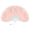 Decorative Feathered Fan Folding Flapper Hand Fan for Flapper Costumes Dance Wedding Decors HolidayParty Accessories