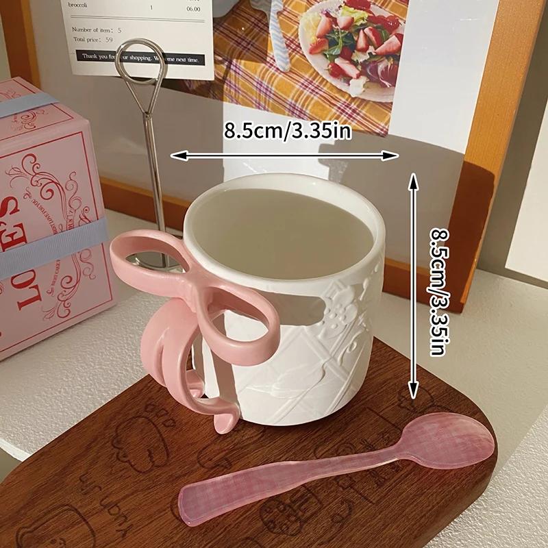 Hrnek s mašličkou Kreativní keramický pohár na vodu Snídaňové hrnky na mléko Kancelářský odpolední čaj Šálek na kávu latte Náčiní na pití