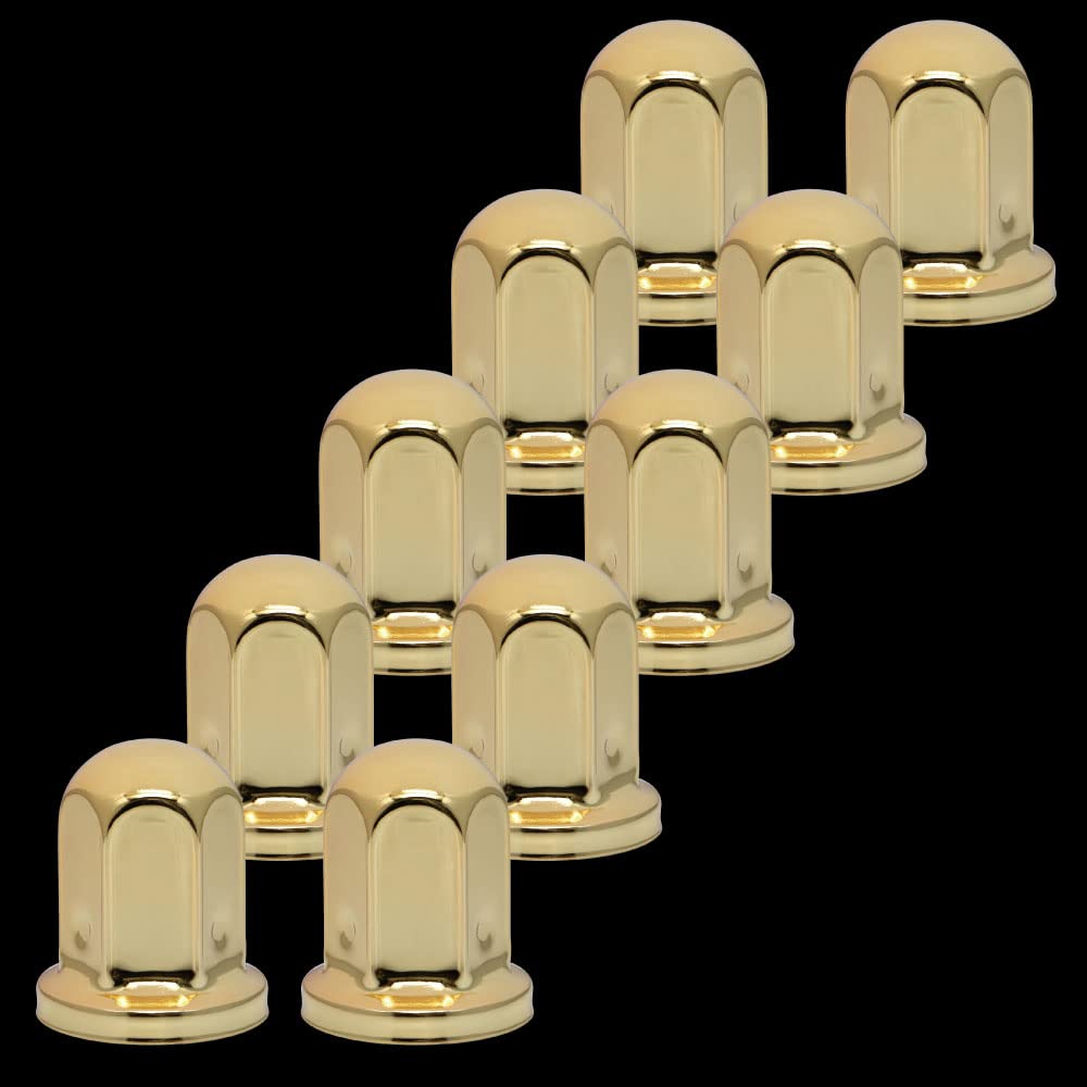 Jet Inoue Gold Nut Pack of 500346 Covers, 60L, 33mm, Steel, 10, Round, золотой