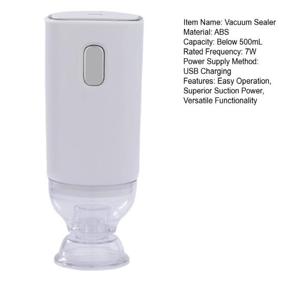 Rechargeable Battery Vacuum Sealer One-Click Operation Powerful Suction Force Handheld Vacuum Machine