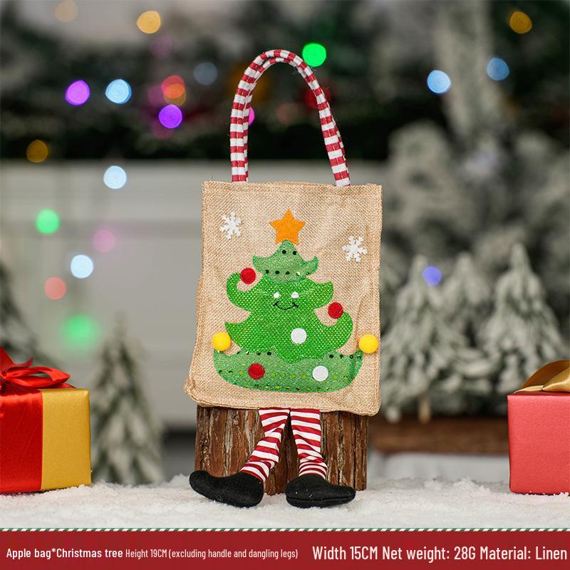 Large Santa Claus Christmas Eve Gift Bag with Pocket for Decorations