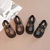 Girls shoes Children's princess small leather shoes 2025 spring and summer new loafers black soft-soled British spring single shoes