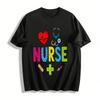 Lustiges medizinisches Element PFLEGEKRAFT Aufdruck Lässiges Oberteil Reines Baumwoll-T-Shirt