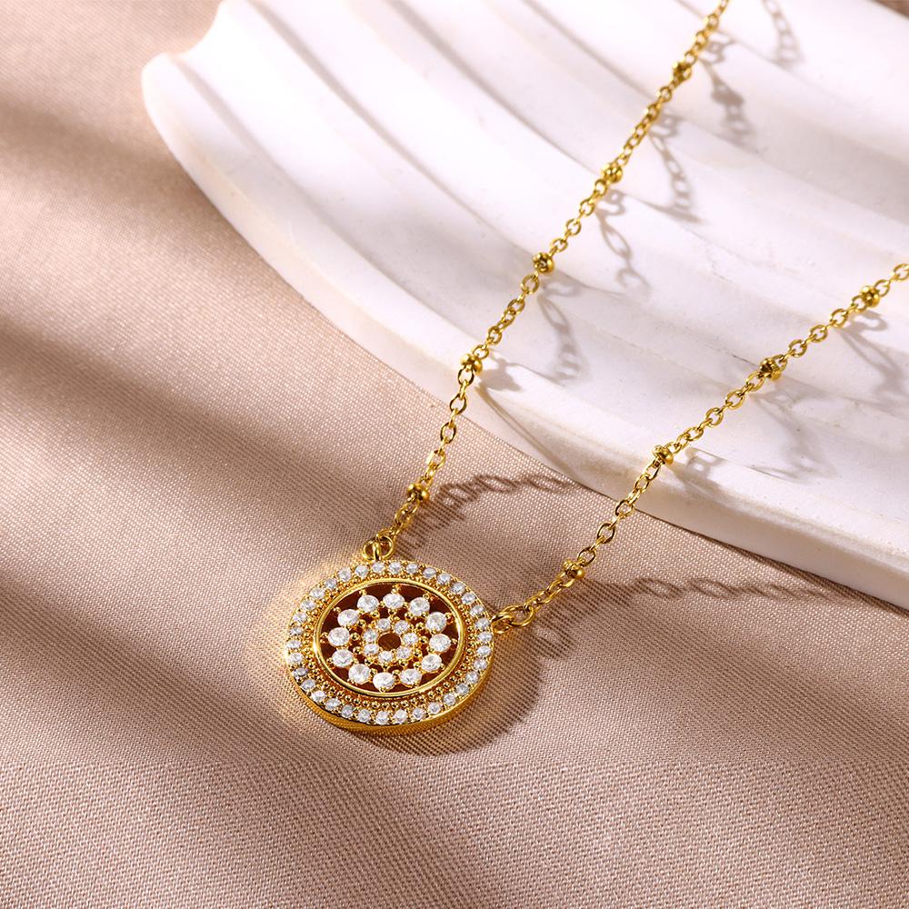 Imitation Pearl Pendant Necklaces For Women Stainless Steel Zircon Heart Charm Clavicle Chain Necklace Aesthetic Jewelry Gift