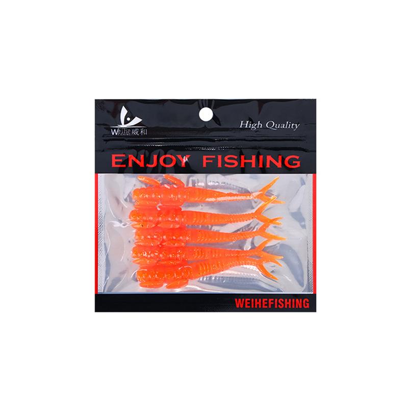 7.3Cm/1.3G/5 Pieces Of Soft Bait Containing Xenozoon Tpe Material Soft Bait Multi-Color Luya Fishing Bionic Bait