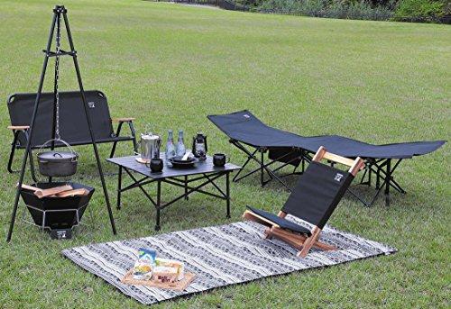 Captain Stag Outdoor Chair, Low Style Chair, CS Black Label, UP-1034