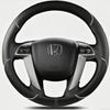 Black Microfiber Leather Car Steering Wheel Cover For Honda Crosstour 2012 Pilot Odyssey Accord 8