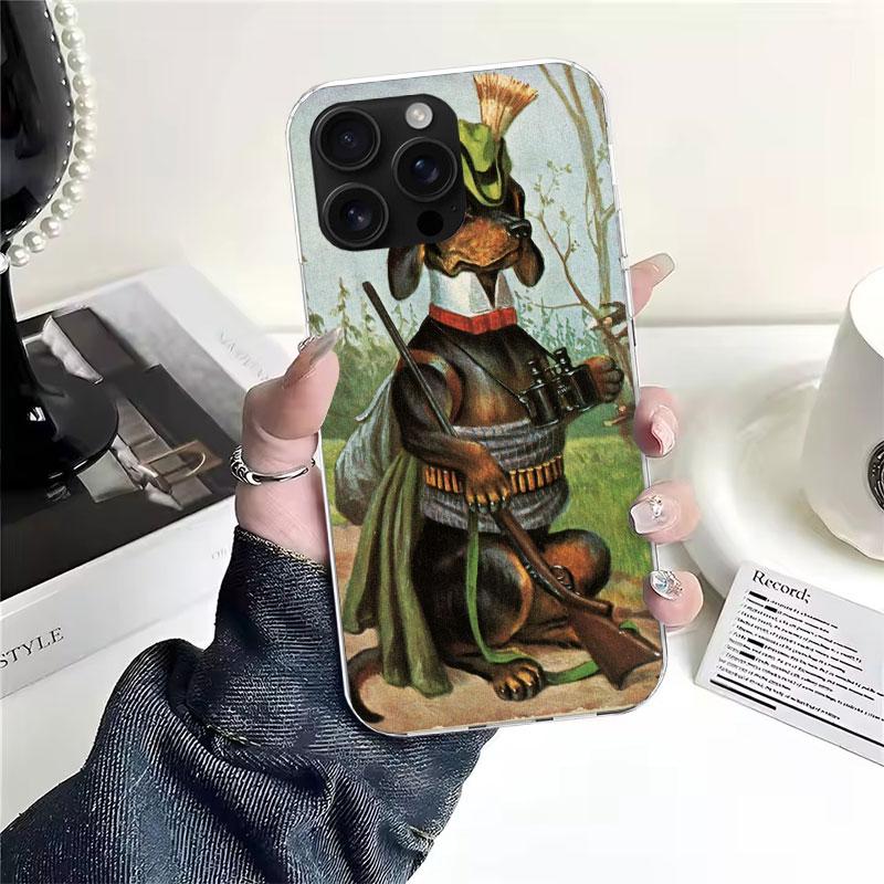 Hunter Hund Jakt Mjukt Telefonfodral För IPhone 11 17 Air 16E 16 Pro Max 15 + 14 Plus 13 Mini 12 Apple 7 SE 8 Fundas Coque 11 17 A