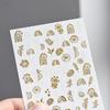 1 Foglio Adesivo 3D per Unghie Laser Foglia d'Acero Animale Pianta Fiore Decalcomania per Decorazione Nail Art