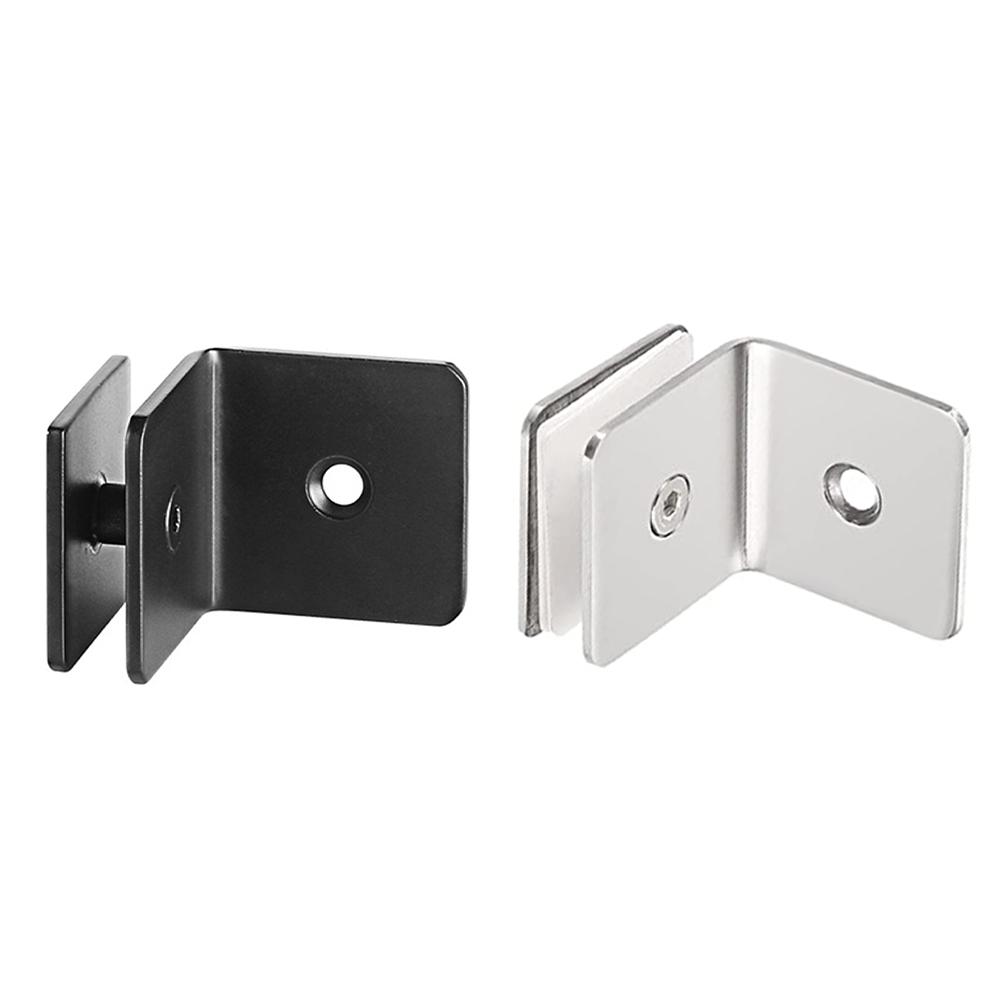 Stainless Steel 90° Glass Fixing Clips Connectors Shower Room Fixed Corner Code Frameless Glass Fixed Bracket Furniture Hardware