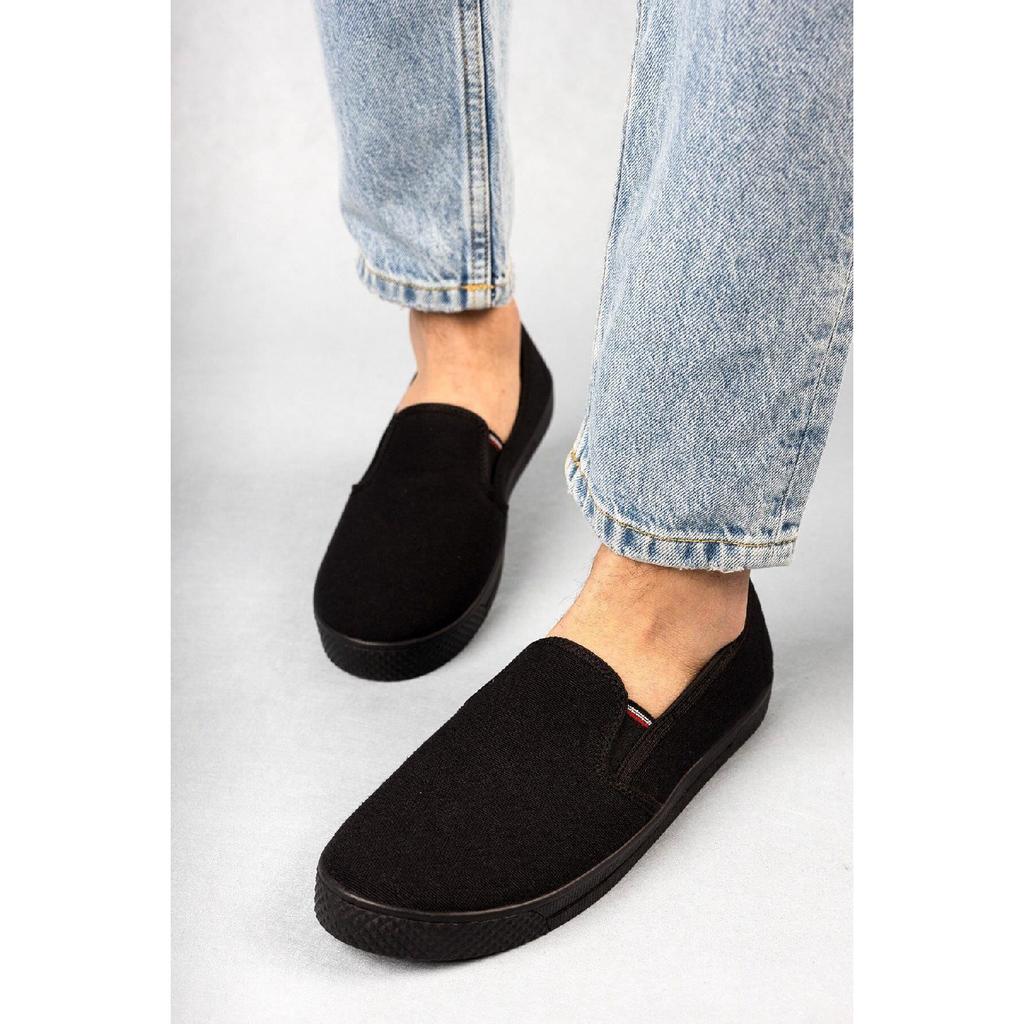 Black - Phantom - Woven Slip-on Men's Shoes