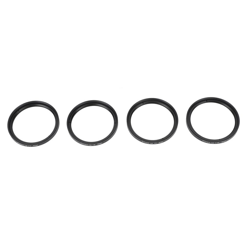 Nahaufnahmefilter-Set, 4-in-1, +1, +2, +4, +10, Makro-Objektivfilter, optisches Glas, mit Aufbewahrungstasche für die Kamera