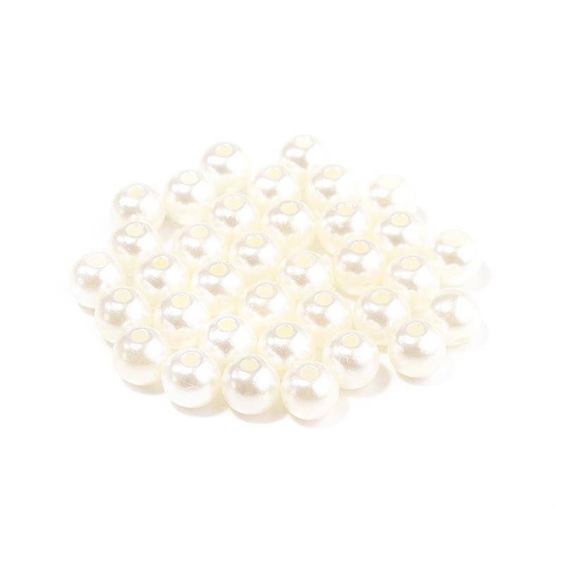 

Круглые бусины из АБС-пластика под жемчуг цвета Off-White для изготовления украшений своими руками 8mm (100 pcs/package)