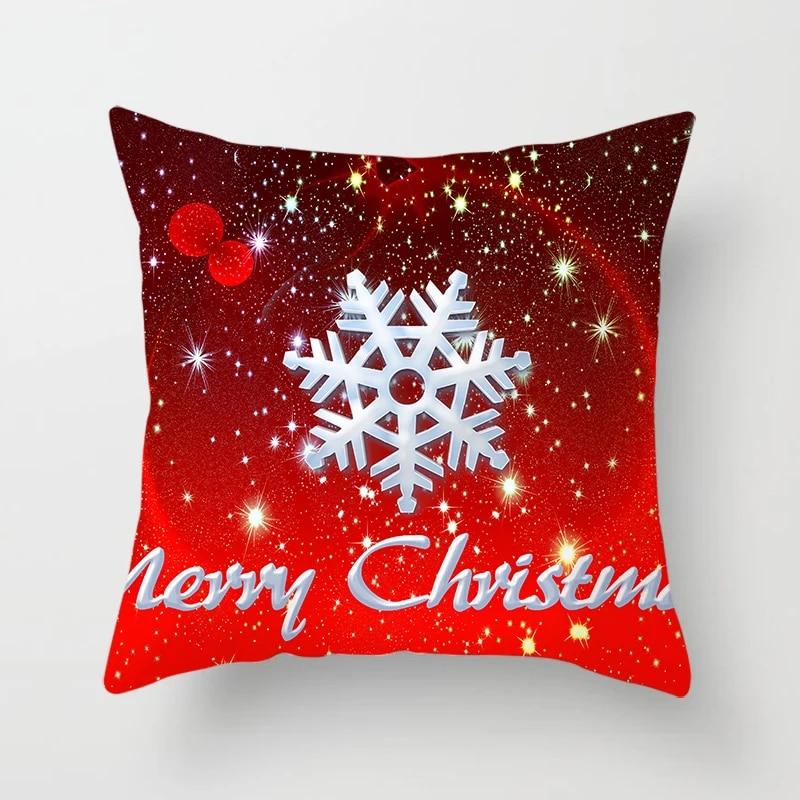 Świąteczne poszewki na poduszki z nadrukiem Świąteczne poszewki na poduszki dekoracyjne do domu Poszewki na poduszki świąteczne