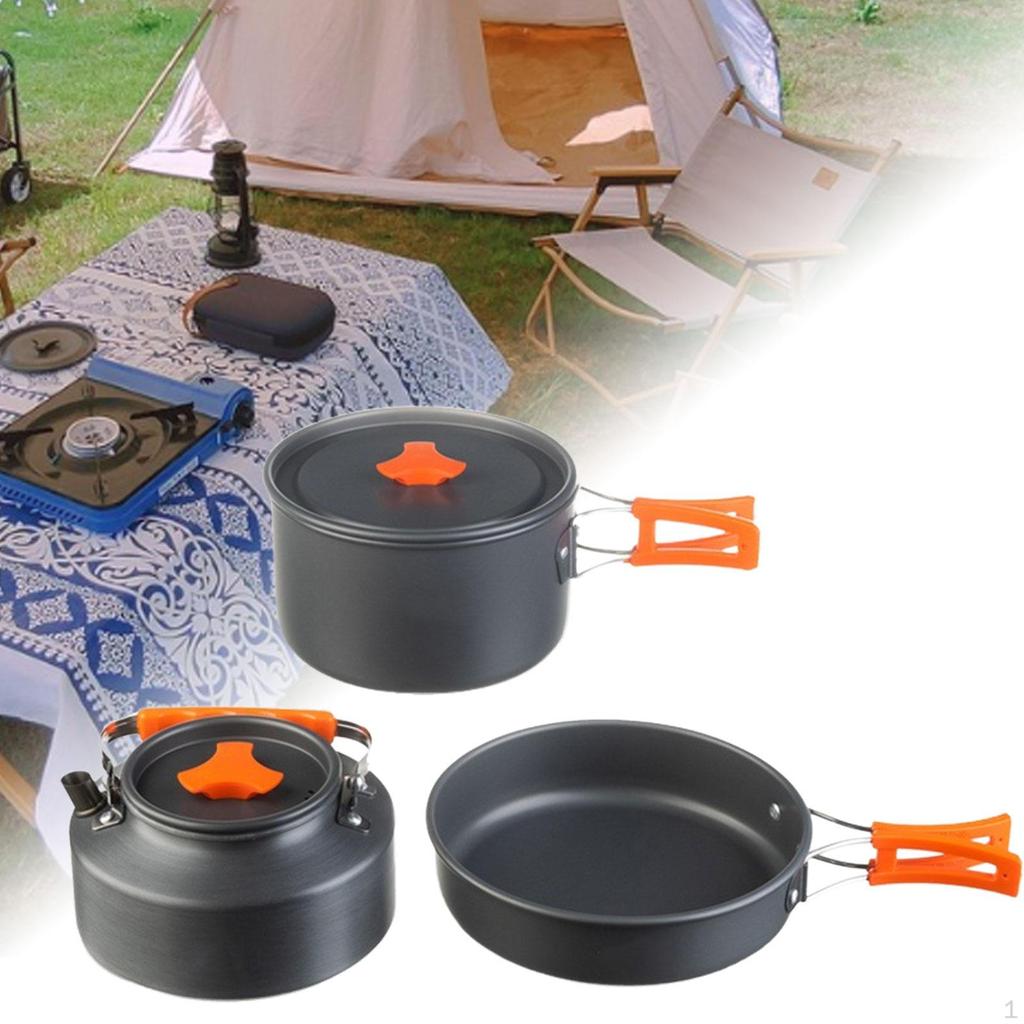 Camping Cookware Set Cooking Pot for Outdoor Family Backpacking