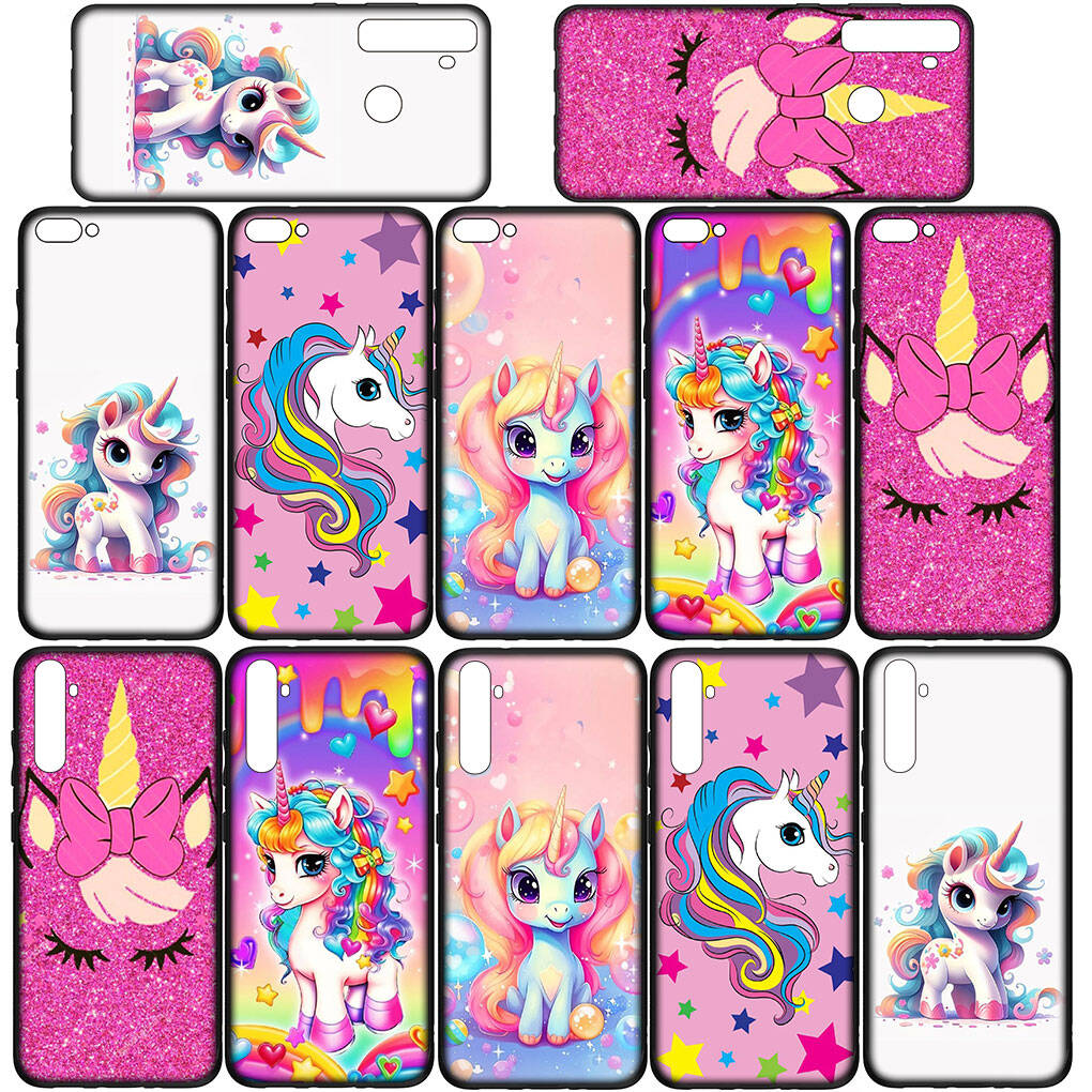 Phone Case for Samsung Galaxy S25 S23 S22 S21 S20 S24 Ultra FE A05 A06 A15 A16 A36 A37 A35 A54 A55 A56 A57 A25 A26 A53 A17 Lovely Unicorn Horse Cover