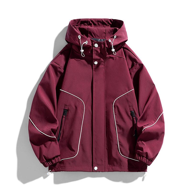 Men's Plus Velvet Thick Hooded Windbreaker - Large Size Warm Loose Workwear Jacket