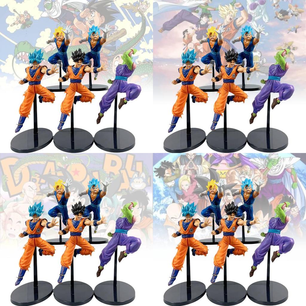 Exquisite Dragon Ball Z Super Saiyan Goku And Gohan Battle Model Anime Figurine Set