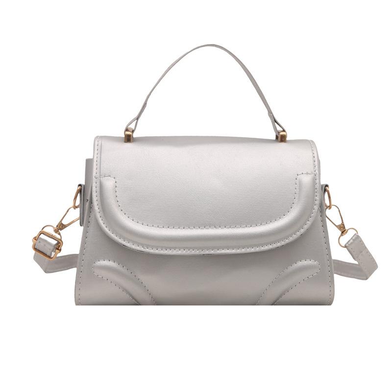 French Fashion and Fashionable Crossbody Small Square Bag Simple Texture Handbag Trendy and Fashionable Shoulder Bag Women's Bag
