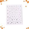 Starry Glitter Nail Stickers: Four-Pointed Star, Laser Gold, Silver, Black & White Adhesive Manicure Stickers