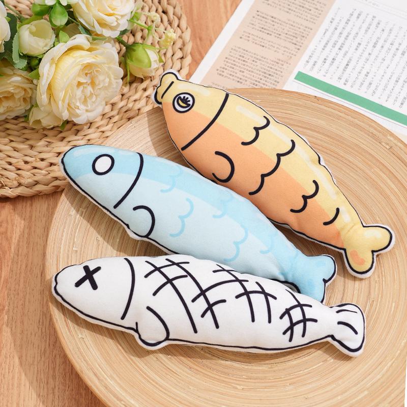 Cat Toys, Paper Cats, Mint Fish, Pet Plush Toys, Self-entertainment and Boredom Simulation Fish, Cat Teasing Gadgets, Little Fish