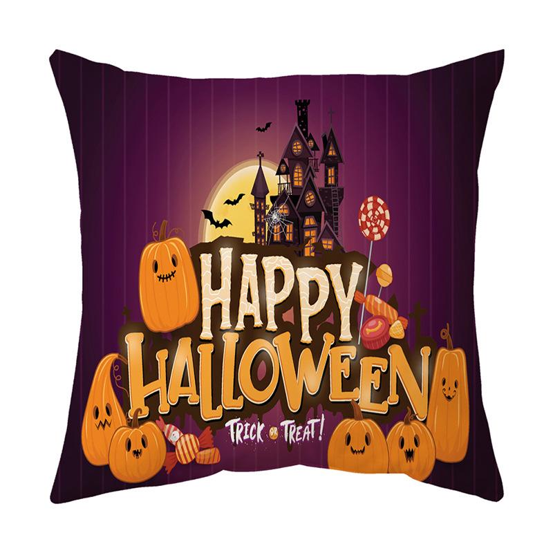 Halloween Series Pumpkin Cushion Pillow Cover Printed Pillow Cover Cushion Cover Holiday Gift