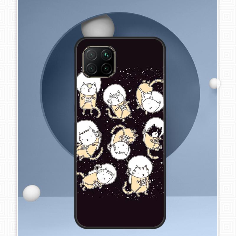 Cats In Space For Huawei Nova Y91 Y60 Y70 Y72 Y90 Y61 12s 12i 11i 8i 10 9 SE P20 P40 Lite P30 P60 Pro Case