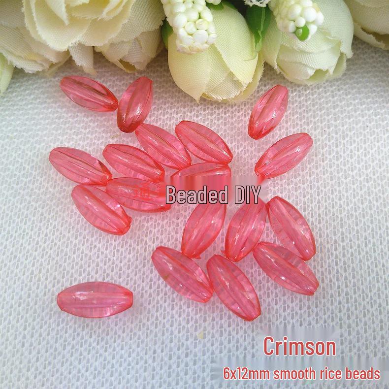 DIY Acrylic Transparent Glossy Rice Beads for Jewelry & Curtain Making