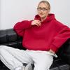 Women's Casual Solid Color Hooded Sweatshirt, European Style, Fitted Waist, Long Sleeves, Short Length, Pullover Style.