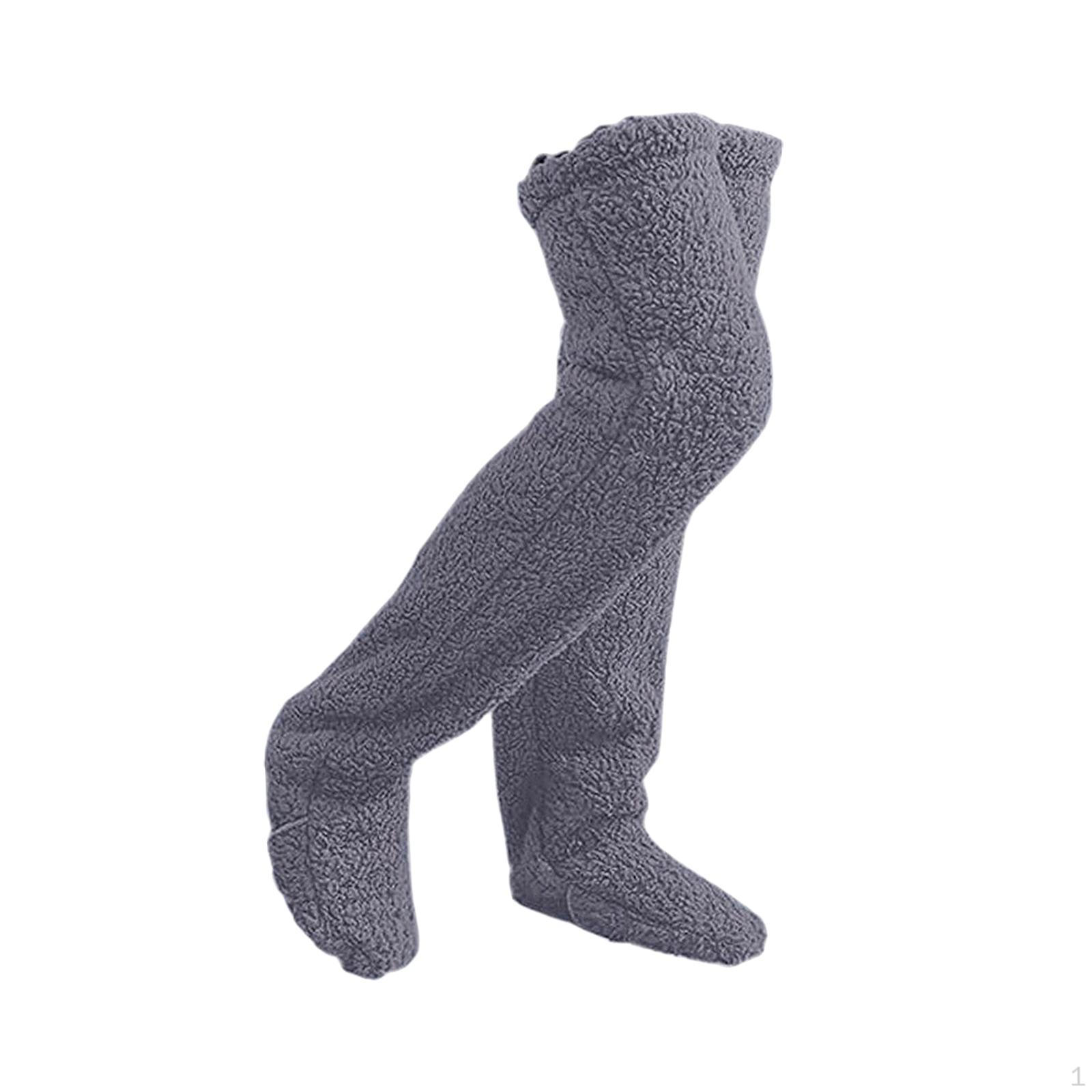 

Leg Warmers, Thigh High Socks Boot Cuffs, Long Stocking Slipper Stockings, Over Knee Fuzzy сірий колір