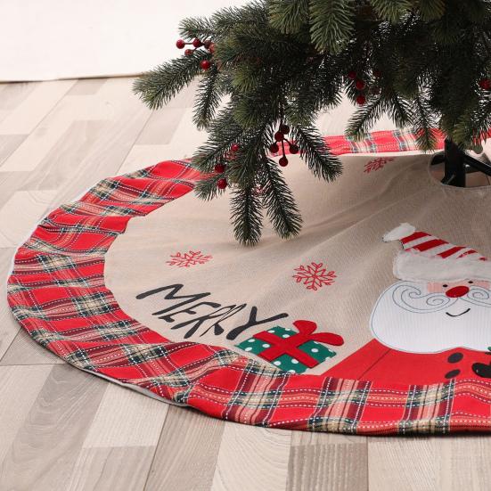 120cm Beautiful Christmas Tree Prop Skirt Soft Anti-fade Festival