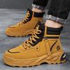 Autumn and winter high-top thick-soled Martin boots outdoor casual short boots British mountaineering tactical rhubarb boots